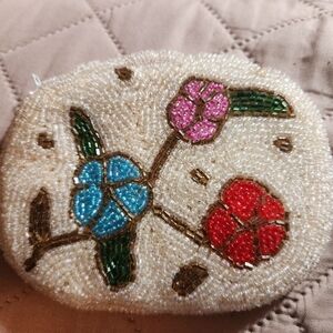 Beaded Floral Wallet